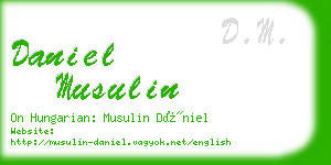 daniel musulin business card